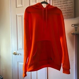 Orange Fila hooded sweater